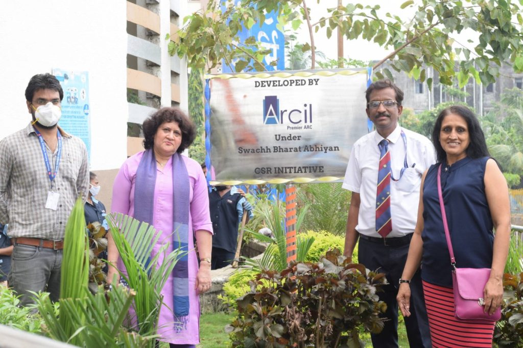 Beautification outside Bandra Terminus